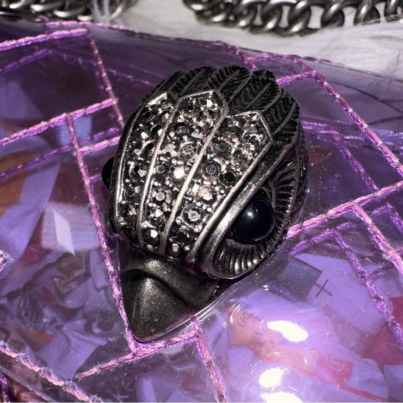 Kurt Geiger • Transparent Purple Jelly Mini Kensington Purse - Picture 2 of 16